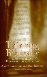 Cover of: Thinking Biblically: Exegetical and Hermeneutical Studies