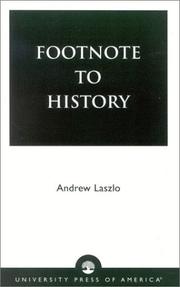 Cover of: Footnote to history