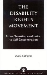 Cover of: The Disability Rights Movement by Duane F. Stroman