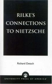 Cover of: Rilke's Connections to Nietzsche