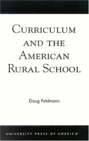 Cover of: Curriculum and the American Rural School