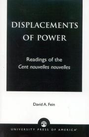 Cover of: Displacements of power: readings of the Cent nouvelles nouvelles