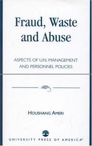 Cover of: Fraud, waste, and abuse by Houshang Ameri