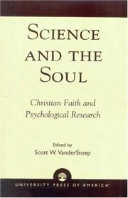 Cover of: Science and the Soul | Scott W. VanderStoep