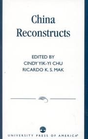 Cover of: China Reconstructs