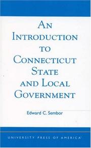 Cover of: An Introduction to Connecticut State and Local Government by Edward C. Sembor