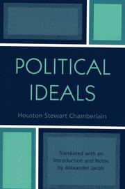 Cover of: Political Ideals by Houston Stewart Chamberlain