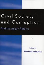 Cover of: Civil Society and Corruption: Mobilizing for Reform