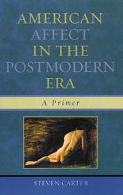 Cover of: American Affect in the Postmodern Era: A Primer