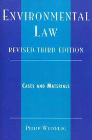 Cover of: Environmental Law by Philip Weinberg
