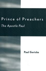 Cover of: Prince of Preachers: The Apostle Paul