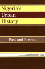 Cover of: Nigeria's Urban History: Past and Present