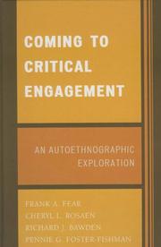 Cover of: Coming to Critical Engagement | Frank A. Fear