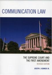 Cover of: Communication Law: The Supreme Court and the First Amendment