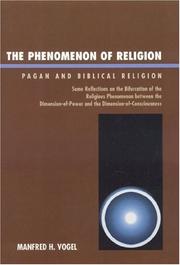 Cover of: The Phenomenon of Religion: Pagan and Biblical Religion