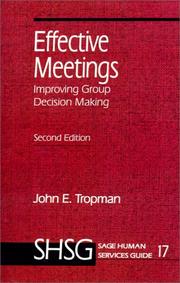 Cover of: Effective meetings by John E. Tropman