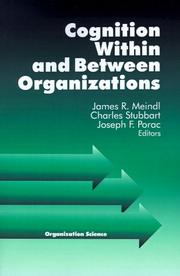 Cover of: Cognition within and between organizations