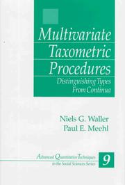 Cover of: Multivariate taxometric procedures: distinguishing types from continua