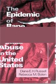 Cover of: The Epidemic of Rape and Child Sexual Abuse in the United States by Diana E. H. Russell, Diana E.H. Russell, Rebecca M. Bolen, Diana E.H. Russell, Rebecca M. Bolen