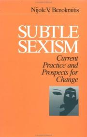 Cover of: Subtle sexism by [edited by] Nijole V. Benokraitis.