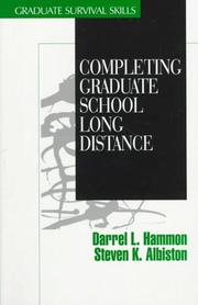 Completing graduate school long distance by Darrel L. Hammon