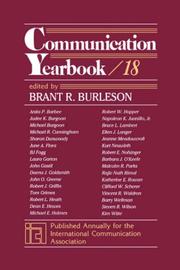 Cover of: Communication Yearbook by Brant R. Burleson