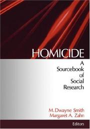 Cover of: Homicide by M. Dwayne Smith, Margaret A. Zahn, editors.