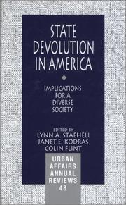 Cover of: State devolution in America by edited by Lynn A. Staeheli, Janet E. Kodras, Colin Flint.