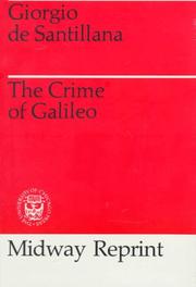 Cover of: The Crime of Galileo by Giorgio de Santillana