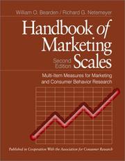 Handbook of marketing scales by William O. Bearden