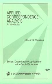 Applied correspondence analysis by Sten-Erik Clausen
