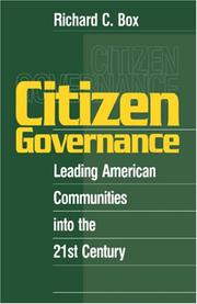 Cover of: Citizen Governance: Leading American Communities Into the 21st Century