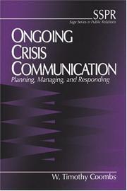 Cover of: Ongoing Crisis Communication by W. Timothy Coombs