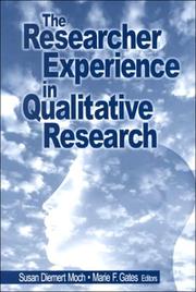 Cover of: The Researcher Experience in Qualitative Research