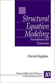 Cover of: Structural Equation Modeling: Foundations and Extensions (Advanced Quantitative Techniques in the Social Sciences)