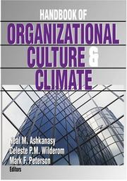 Cover of: Handbook of Organizational Culture and Climate