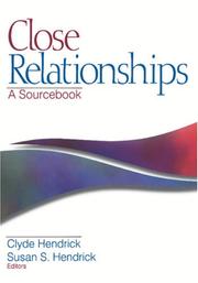 Cover of: Close Relationships: A Sourcebook