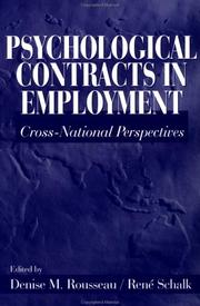 Cover of: Psychological contracts in employment: cross-national perspectives