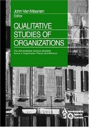 Cover of: Qualitative studies of organizations