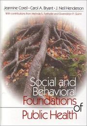 Cover of: Social and Behavioral Foundations of Public Health