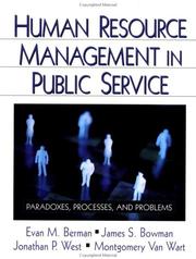 Cover of: Human Resource Management in Public Service: Paradoxes, Processes, and Problems