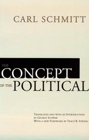 Cover of: The concept of the political by Carl Schmitt