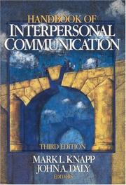 Cover of: Handbook of Interpersonal Communication