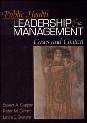Cover of: Public Health Leadership and Management: Cases and Context