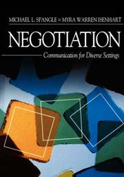 Cover of: Negotiation by Michael L. Spangle, Myra Warren Isenhart