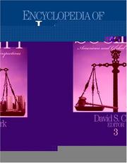 Cover of: Encyclopedia of Law and Society: American and Global Perspectives