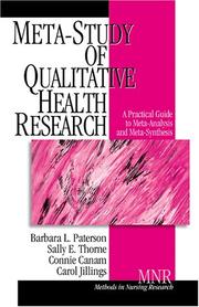 Cover of: Meta-Study of Qualitative Health Research: A Practical Guide to Meta-Analysis and Meta-Synthesis (Methods in Nursing Research)