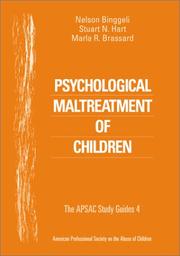 Cover of: Psychological Maltreatment of Children (Book Only; The Apsac Study Guides, Vol. 4) (Apsac Study Guides) | Nelson J. Binggeli