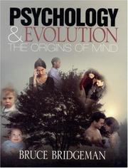 Cover of: Psychology & evolution: the origins of mind