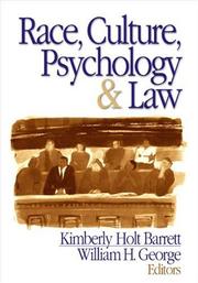 Cover of: Race, Culture, Psychology, and Law by 